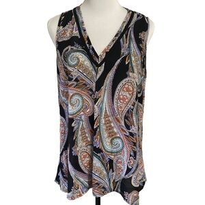 Spense Paisley Sleeveless Blouse